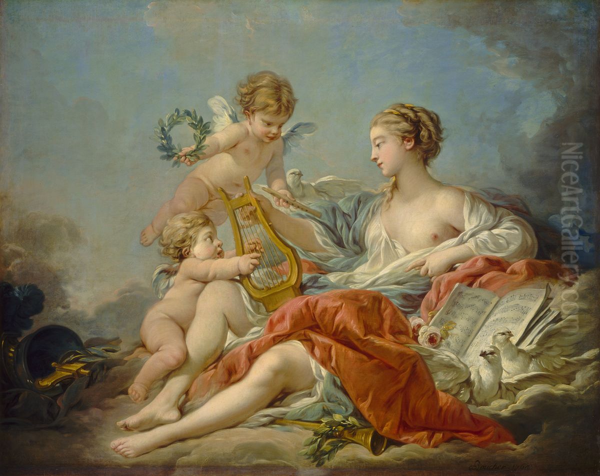 Allegory of Music Oil Painting by Francois Boucher