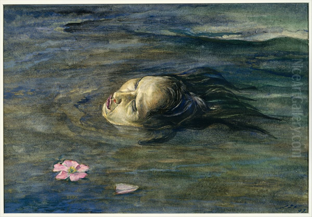 The Strange Thing Little Kiosai Saw in the River Oil Painting by John La Farge