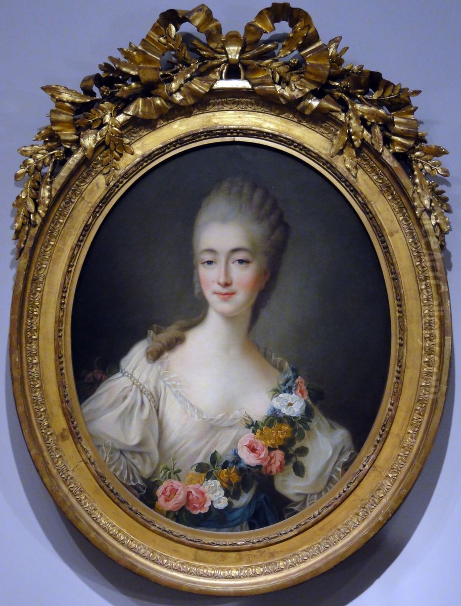 Jeanne Becu, Comtesse du Barry Oil Painting by Francois-Hubert Drouais