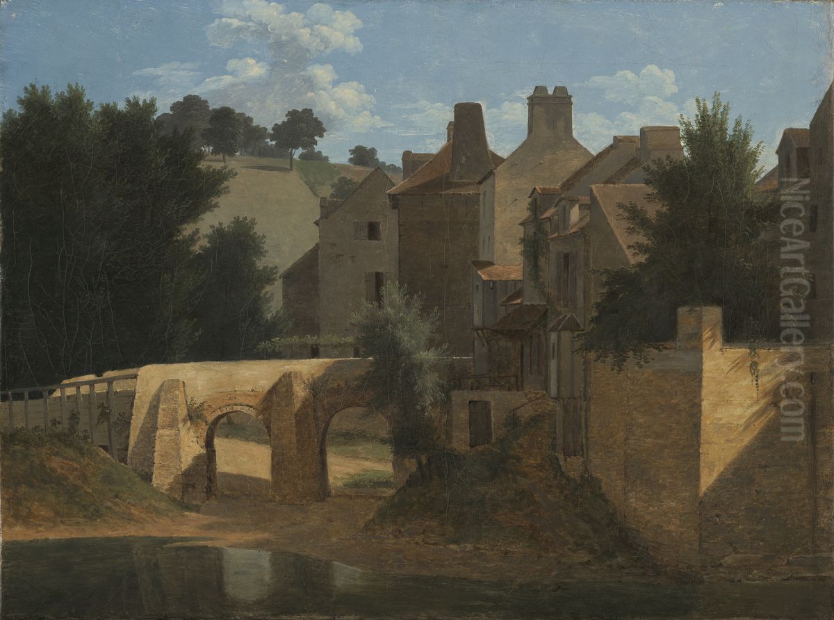 View in the Ile-de-France Oil Painting by Jean-Victor Bertin