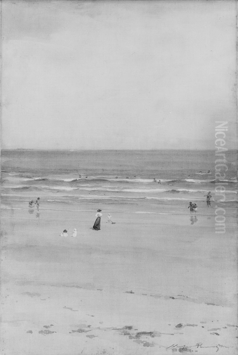 Beach Scene Oil Painting by Harper Pennington