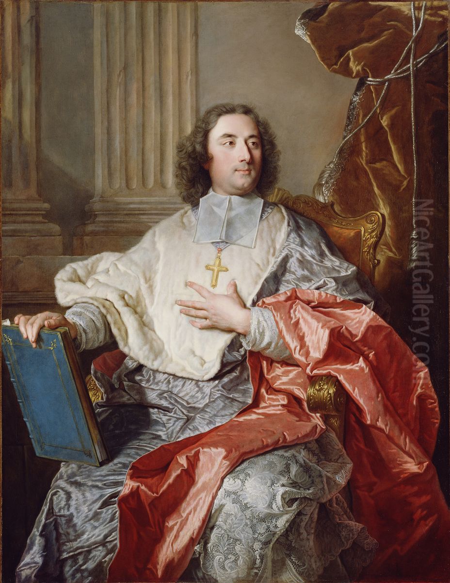 Charles de Saint-Albin, Archbishop of Cambrai Oil Painting by Hyacinthe Rigaud