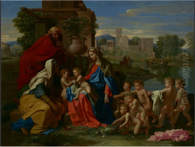 The Holy Family Oil Painting by Nicolas Poussin