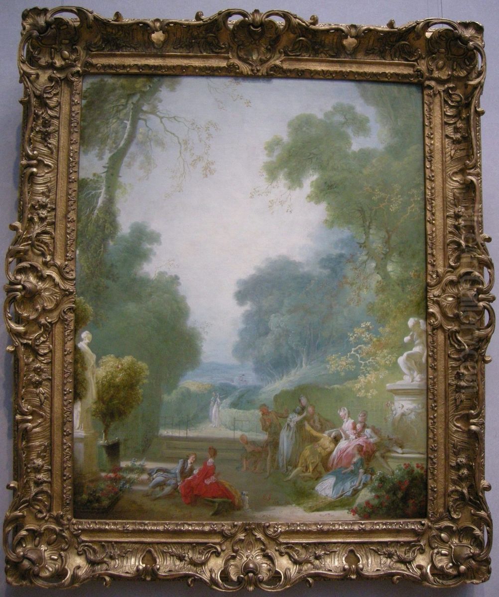 gioco dello schiaffo del soldato Oil Painting by Jean-Honore Fragonard