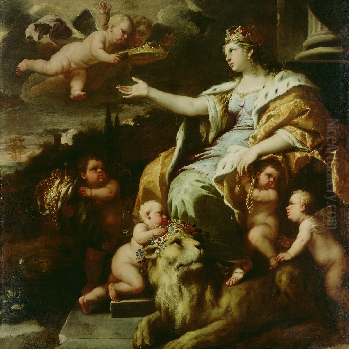 Allegory of Magnanimity Oil Painting by Luca Giordano