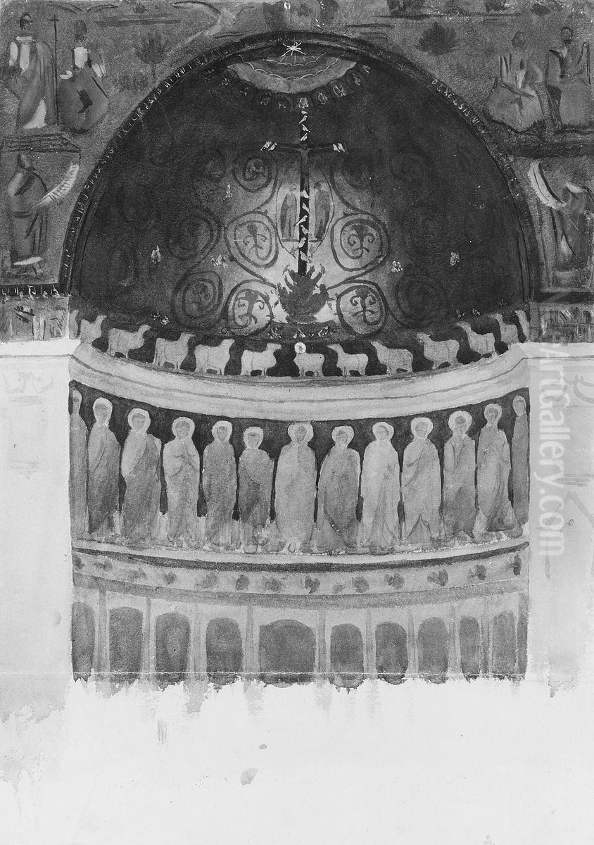 Apse Mosaic, San Clemente, Rome Oil Painting by John Singer Sargent
