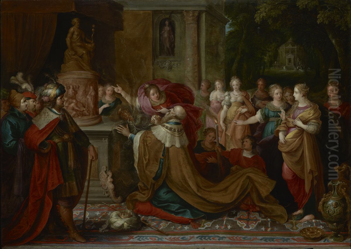 The Idolatry of Solomon Oil Painting by Frans Francken the Younger