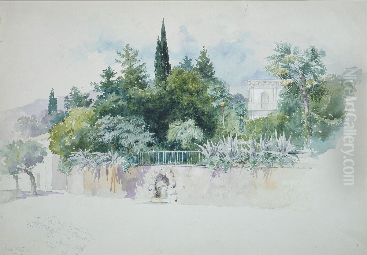 Tremezzo, Lake Como Oil Painting by George Henry Smillie