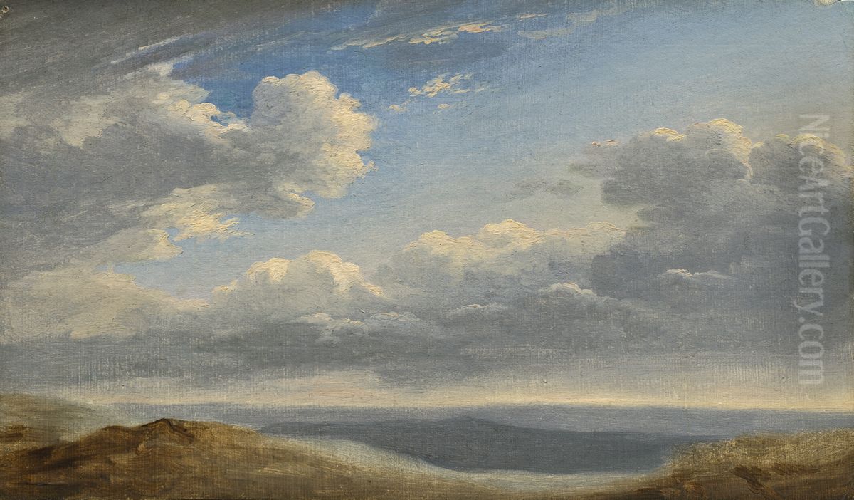 Study of Clouds over the Roman Campagna Oil Painting by Pierre-Henri de Valenciennes