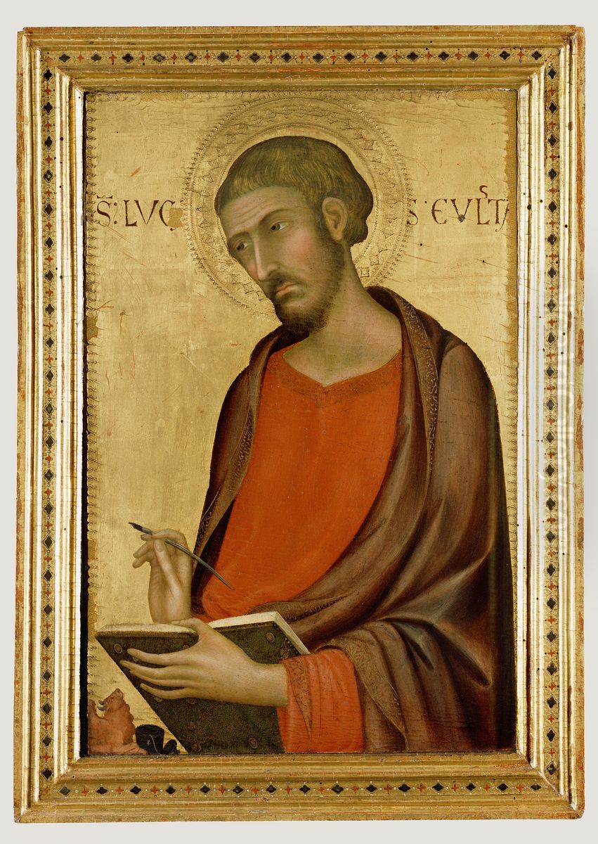 St. Luke Oil Painting by Simone Martini