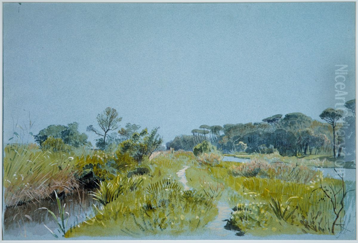 Castel Fusano-Near Rome Oil Painting by William Stanley Haseltine