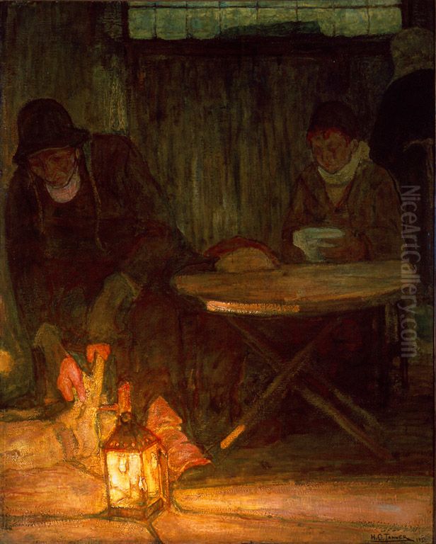 Etaples Fisher Folk Oil Painting by Henry Ossawa Tanner