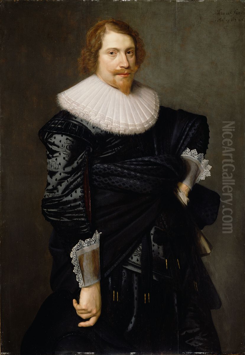 Portrait of a Man Oil Painting by Nicolaes Eliaszoon Pickenoy