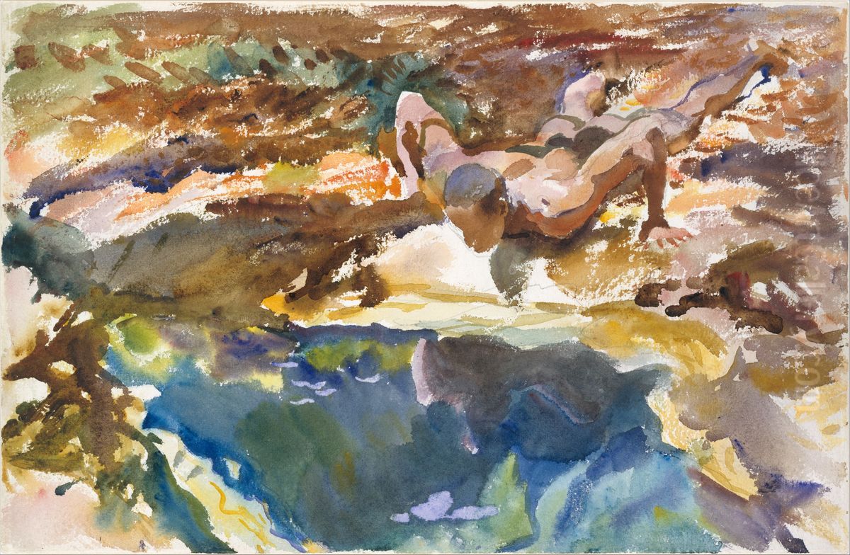 Man and Pool, Florida Oil Painting by John Singer Sargent
