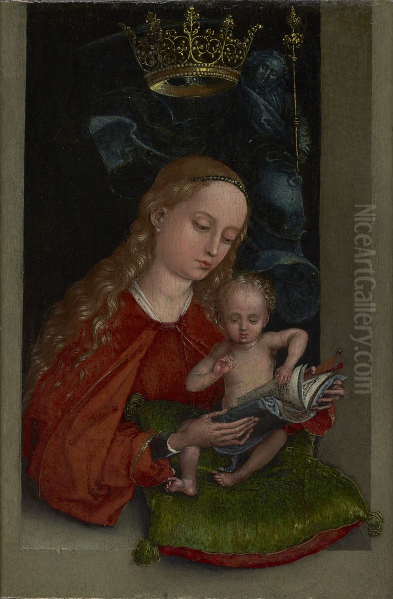 Mary and child in a window Oil Painting by Martin Schongauer