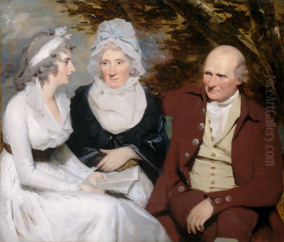 John Johnstone, Betty Johnstone, and Miss Wedderburn Oil Painting by Henry Raeburn