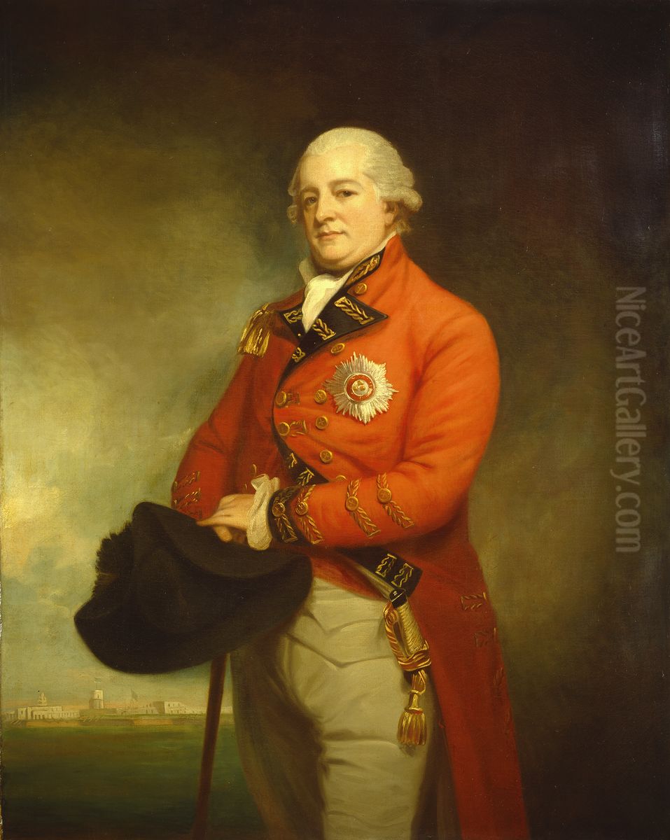 Major-General Sir Archibald Campbell Oil Painting by George Romney