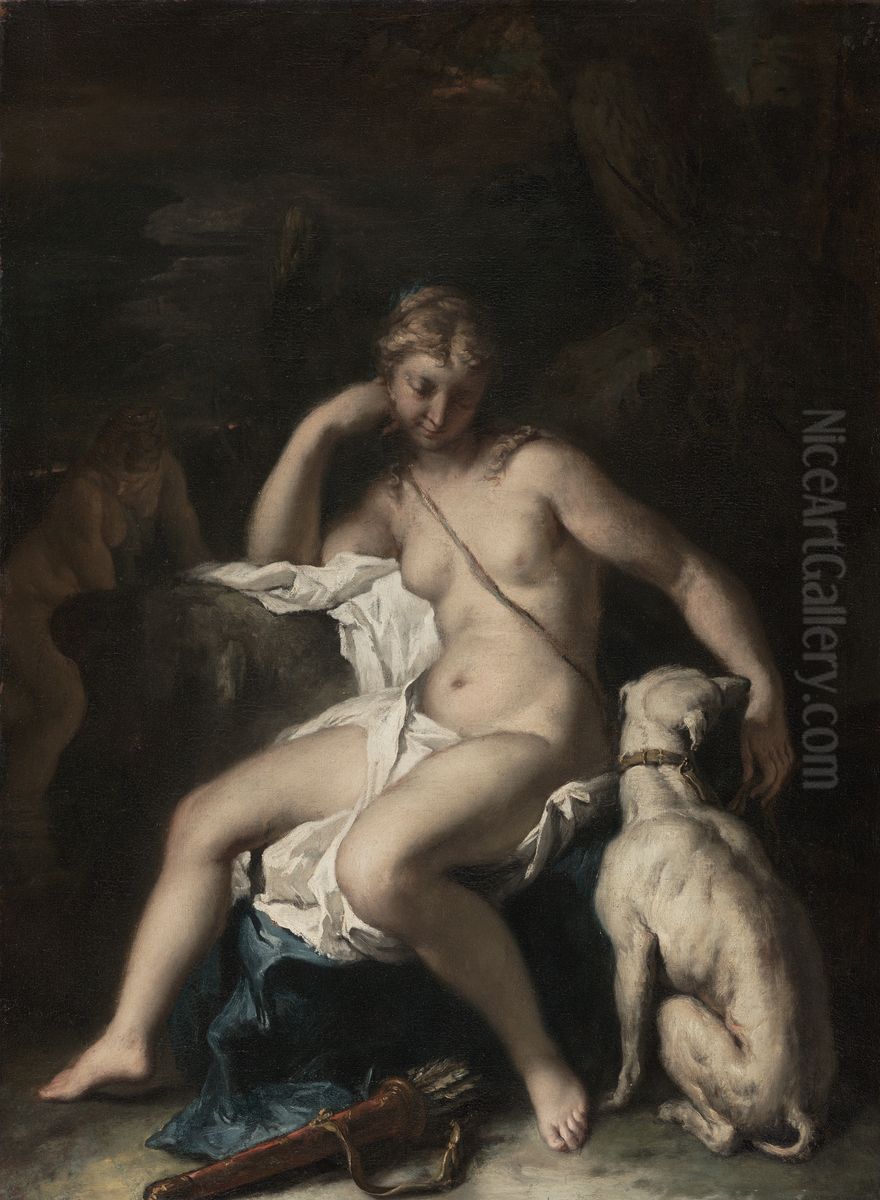 Diana and Her Dog Oil Painting by Sebastiano Ricci