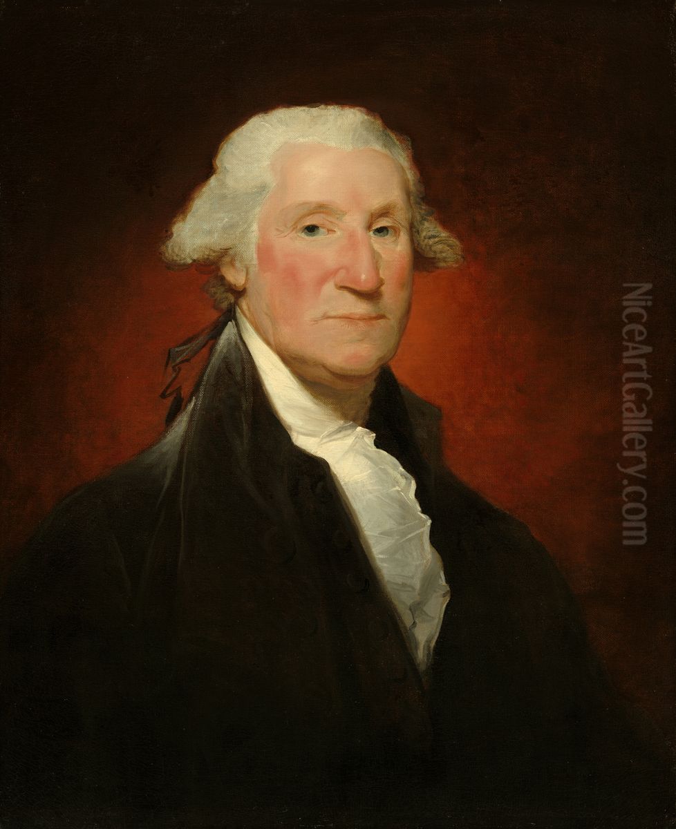 George Washington (Vaughan portrait) Oil Painting by Gilbert Stuart