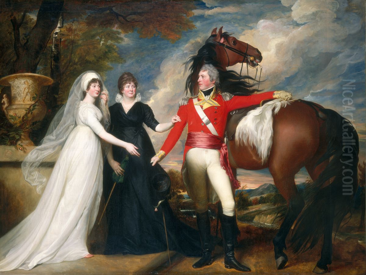 Colonel William Fitch and His Sisters Sarah and Ann Fitch Oil Painting by John Singleton Copley