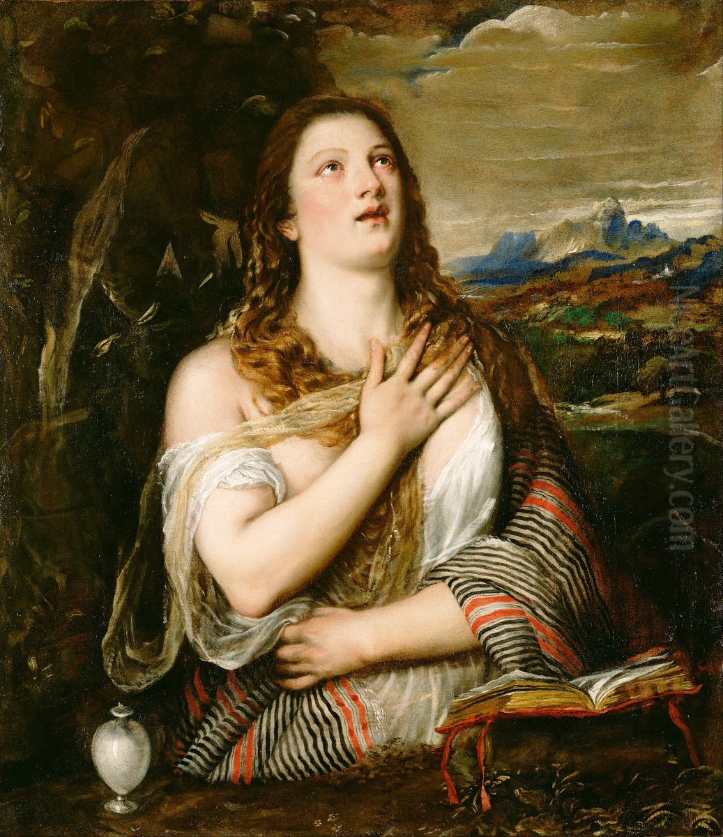 The Penitent Magdalene Oil Painting by Titian