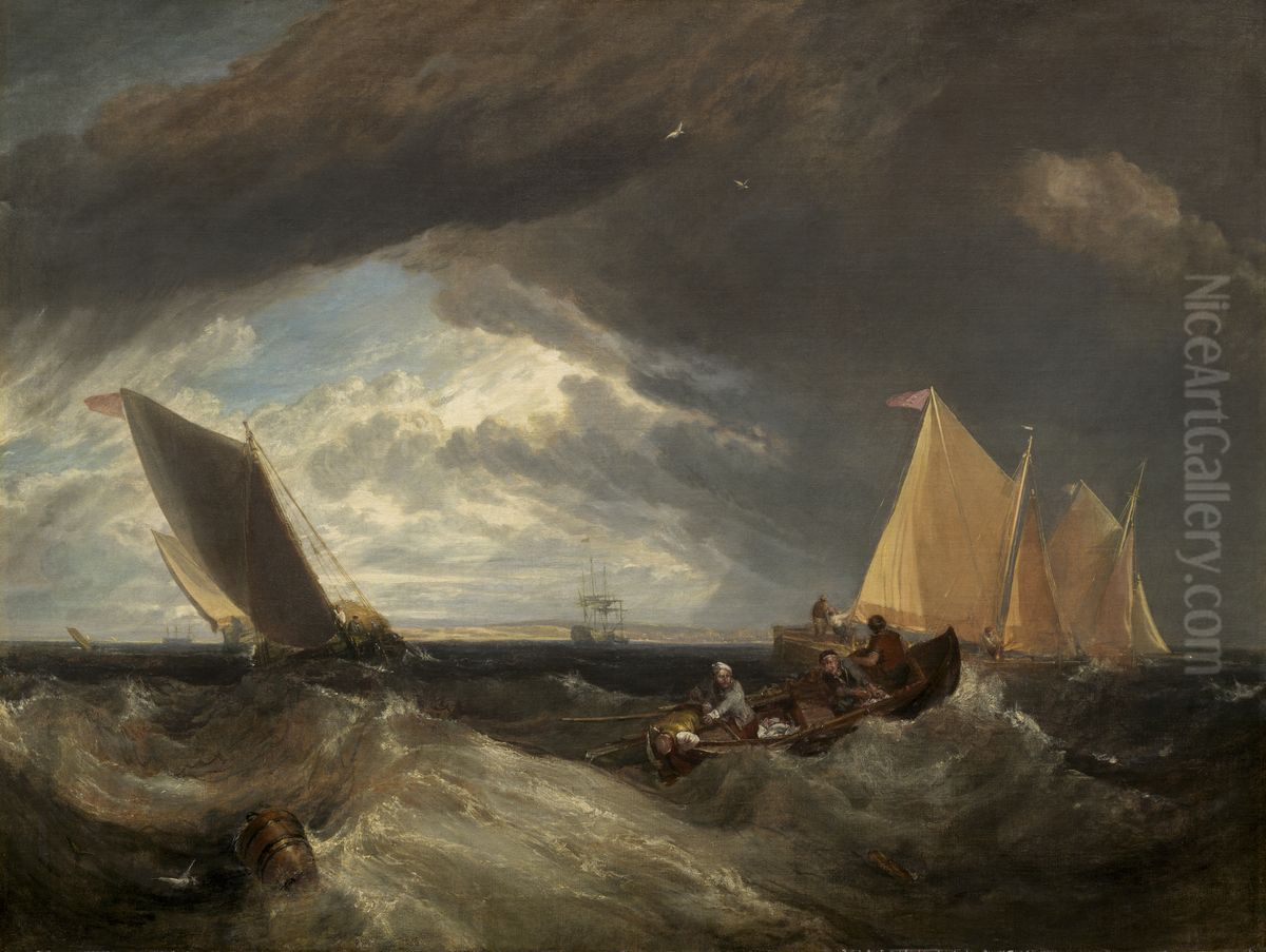 The Junction of the Thames and the Medway Oil Painting by J. M. W. Turner