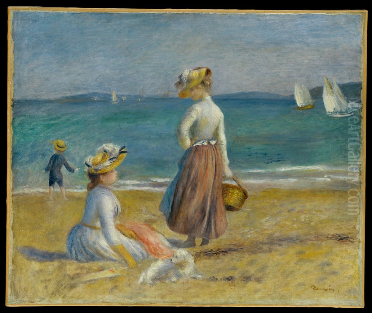 Figures on the Beach Oil Painting by Pierre Auguste Renoir