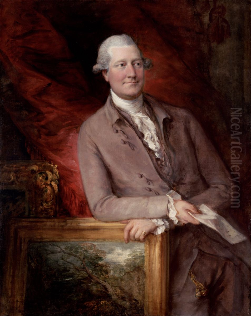 Portrait of James Christie (1730 - 1803) Oil Painting by Thomas Gainsborough