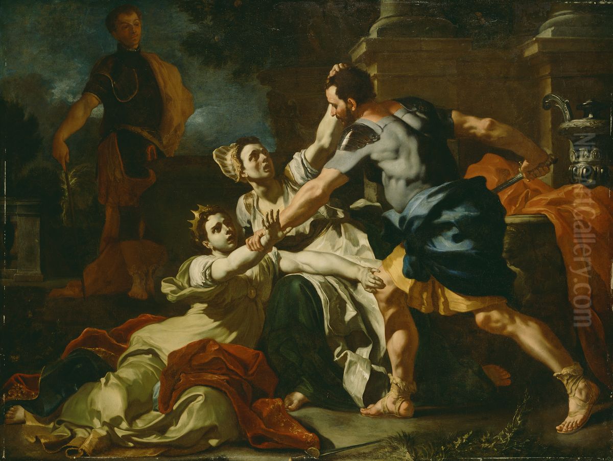 Death of Messalina Oil Painting by Francesco Solimena