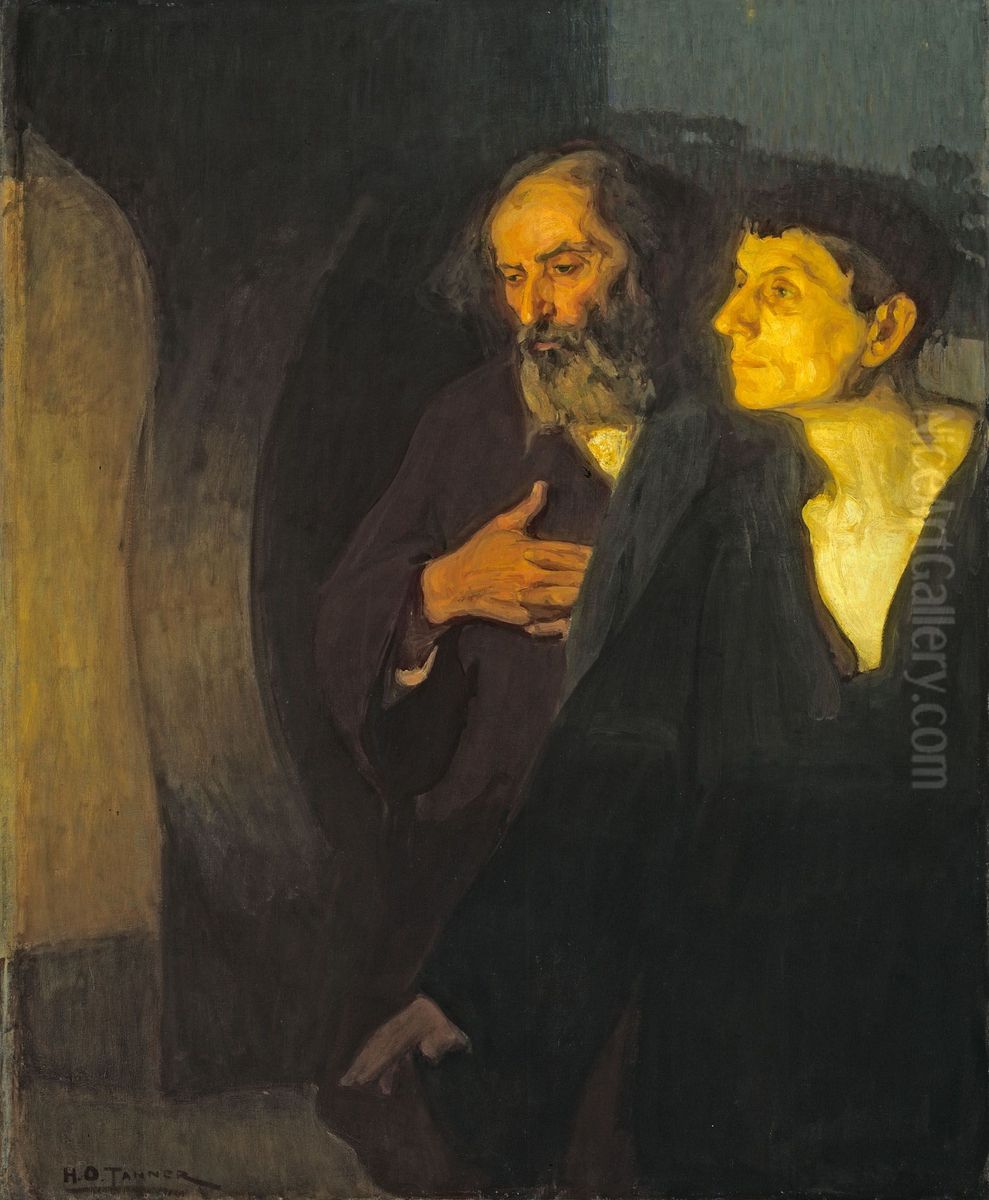 The Two Disciples at the Tomb Oil Painting by Henry Ossawa Tanner