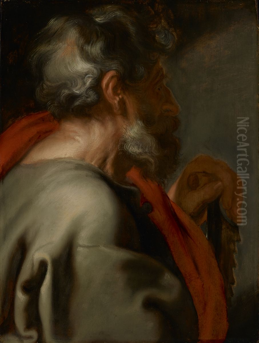 The Apostle Simon Oil Painting by Sir Anthony Van Dyck