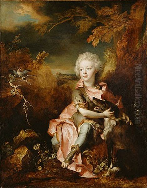 Portrait of a boy Oil Painting by Nicolas de Largilliere