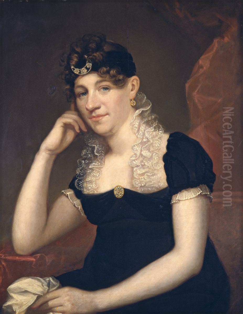 Maria Gansevoort Melvill (Mrs. Allan Melvill) Oil Painting by Ezra Ames