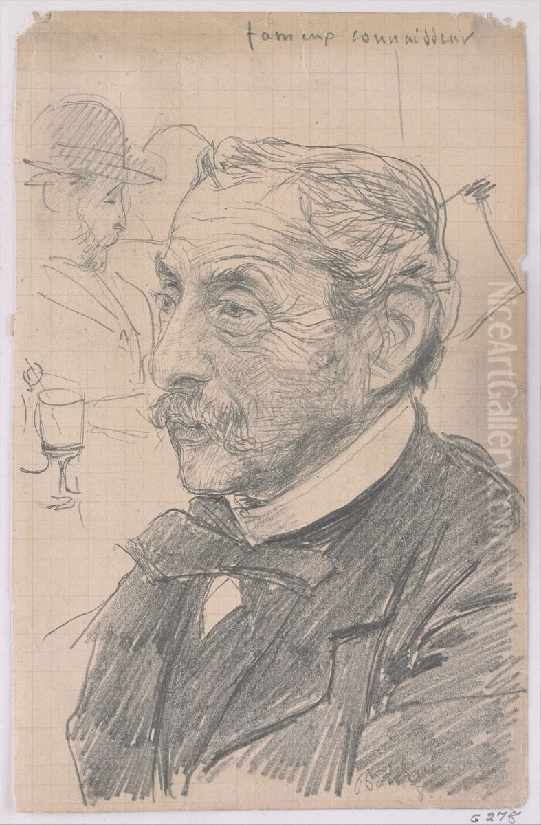 Famous Connoisseur (Fameux Connaisseur) Oil Painting by Giovanni Boldini