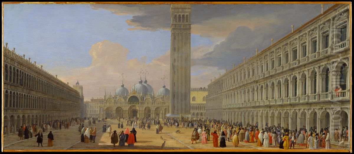 Piazza San Marco, Venice Oil Painting by Luca Carlevarijs
