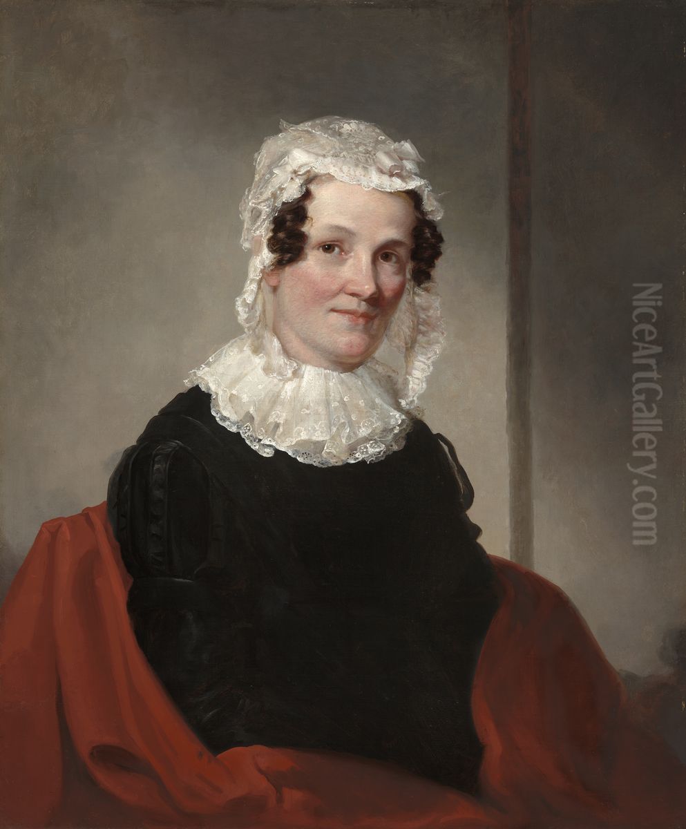 Lydia Coit Terry (Mrs. Eliphalet Terry) Oil Painting by Samuel Finley Breese Morse