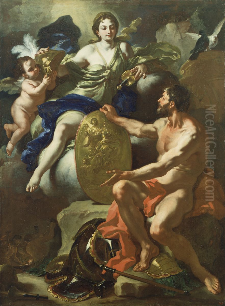 Venus at the Forge of Vulcan Oil Painting by Francesco Solimena