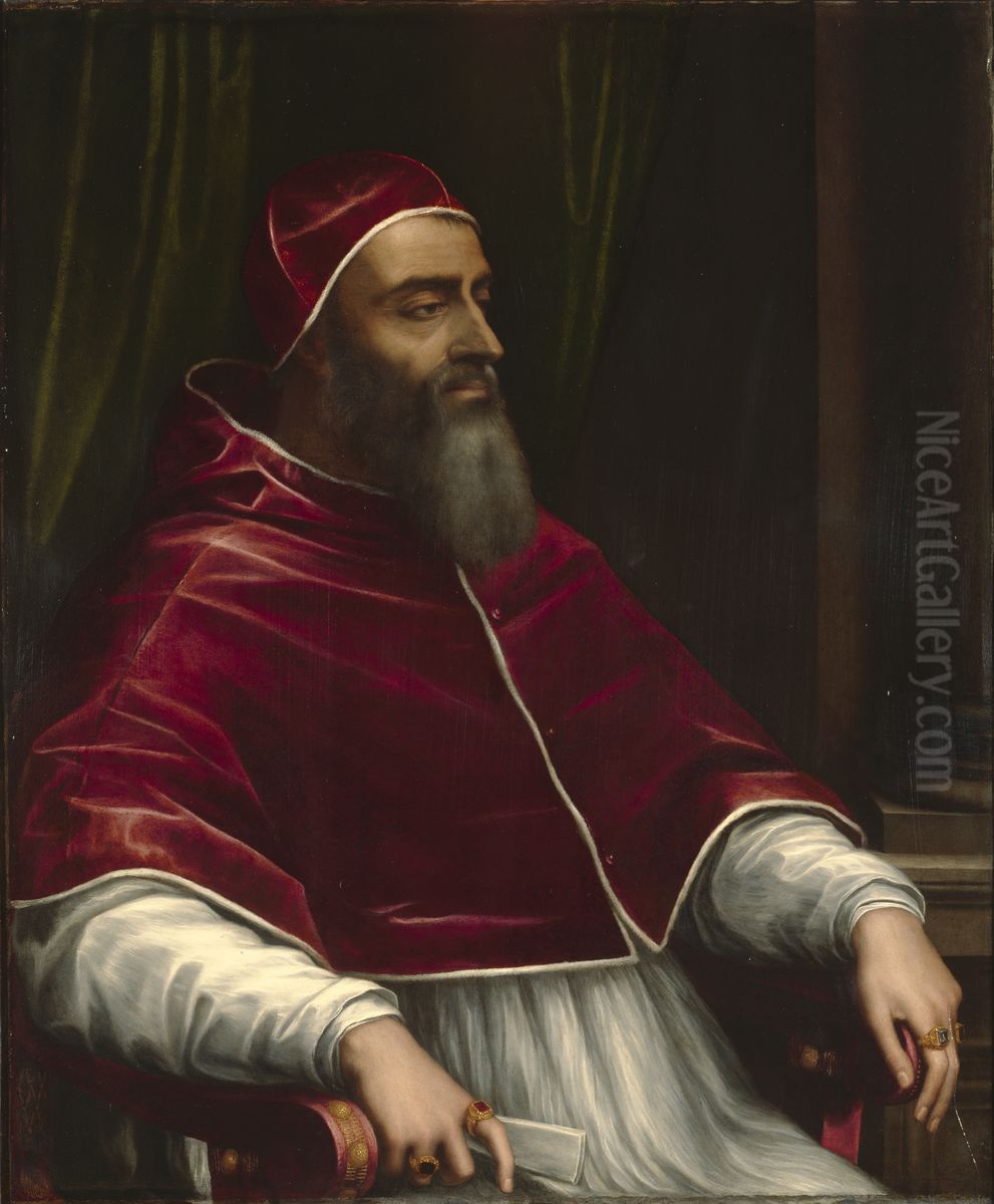 Pope Clement VII Oil Painting by Sebastiano Del Piombo
