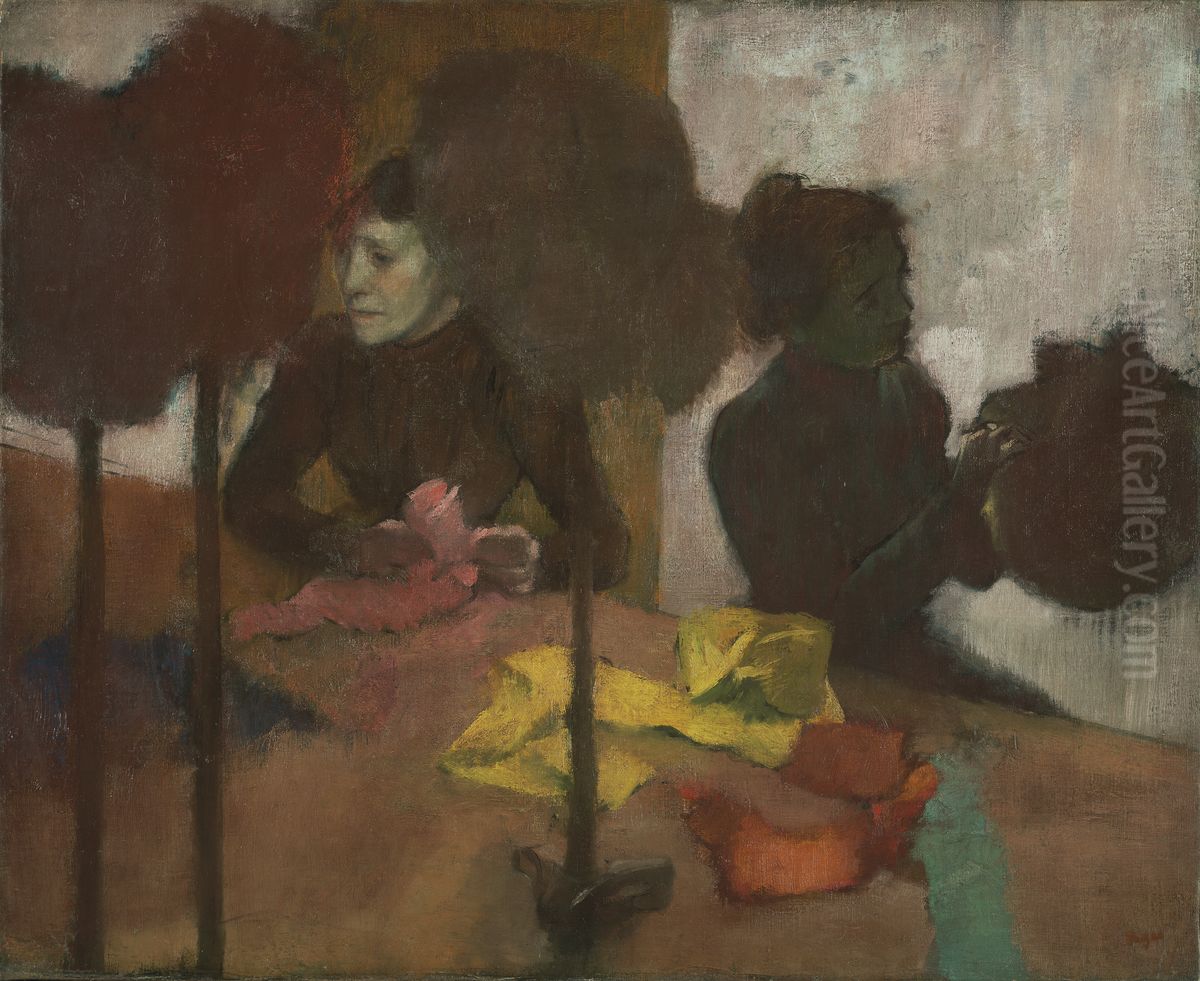 The Milliners Oil Painting by Edgar Degas