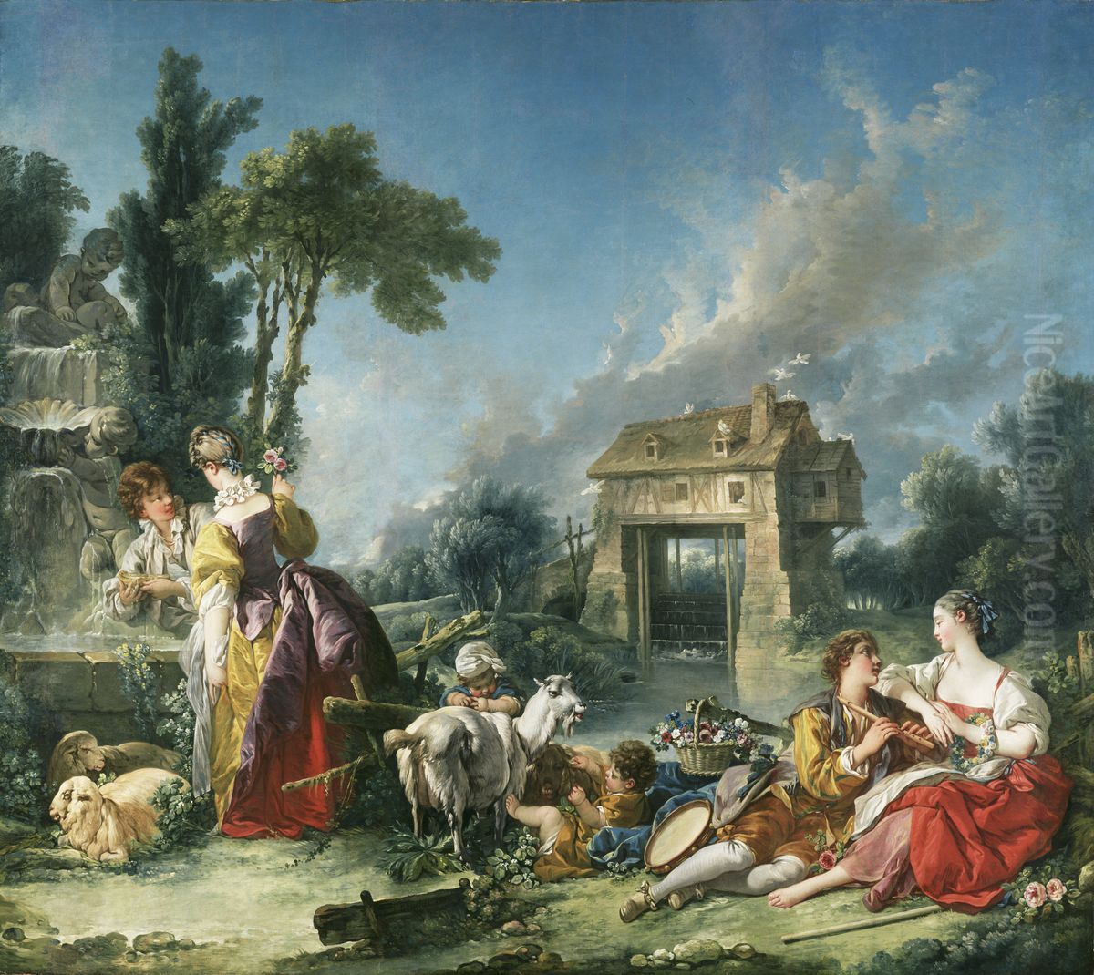 La Fontaine d'Amour Oil Painting by Francois Boucher