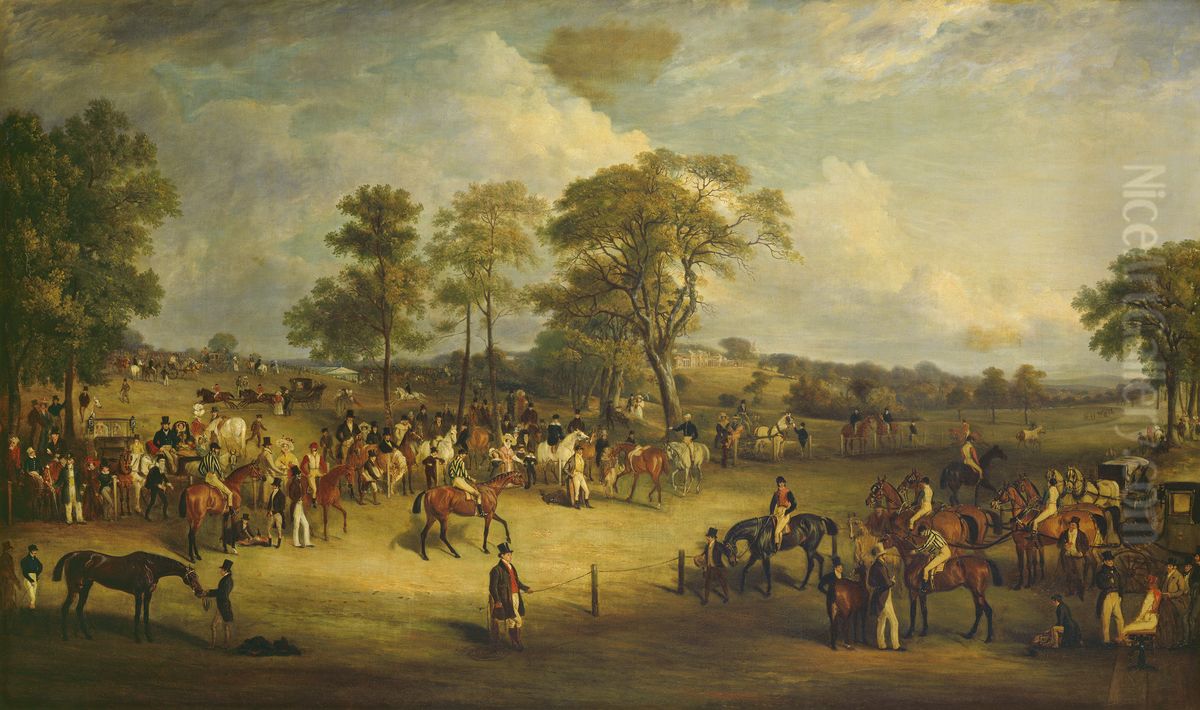 Heaton Park Races Oil Painting by John Ferneley