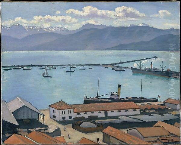 The Port de Bougie, Algiers, in Sunlight Oil Painting by Albert Marquet
