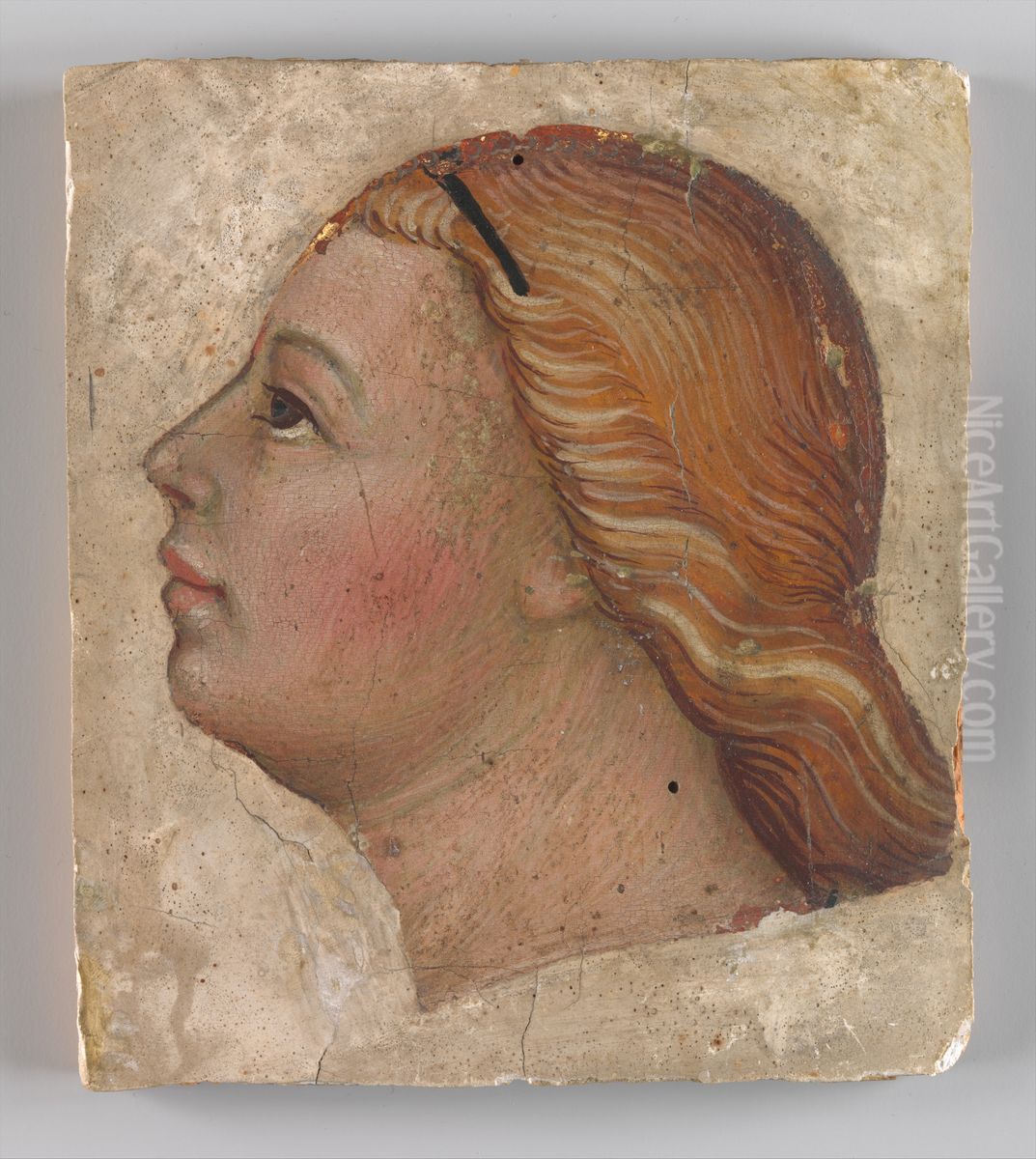 Head of an Angel in Left Profile Oil Painting by Taddeo Di Bartolo