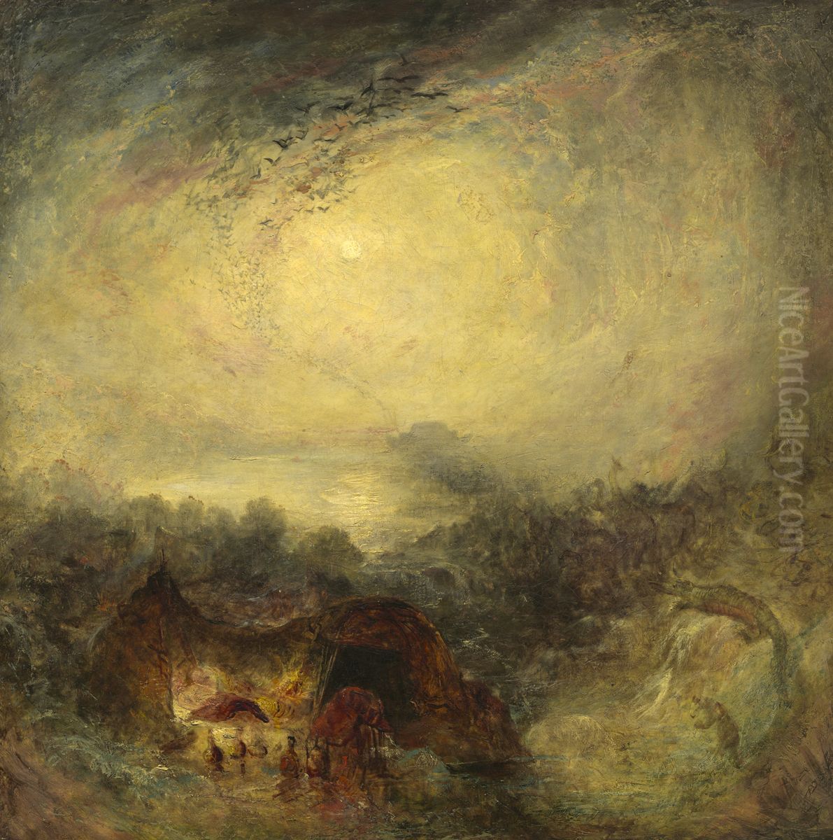 The Evening of the Deluge Oil Painting by J. M. W. Turner