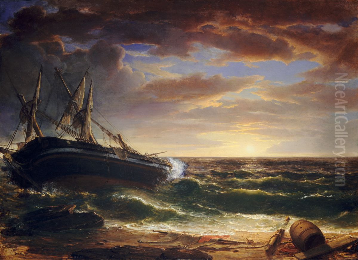 The Stranded Ship Oil Painting by Asher Brown Durand