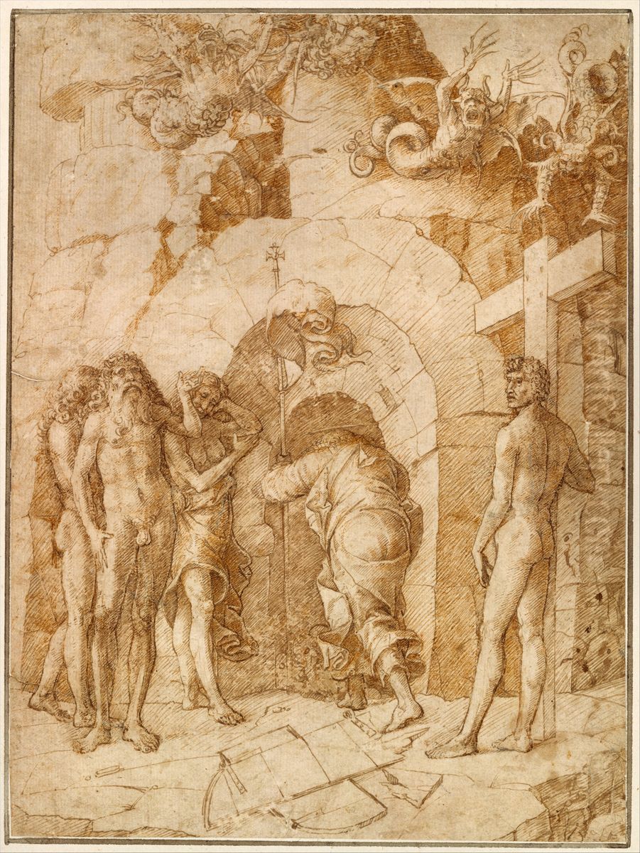 The Descent into Limbo Oil Painting by Andrea Mantegna
