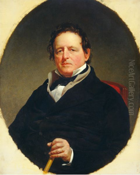 Captain Warren Delano Oil Painting by Charles Loring Elliott