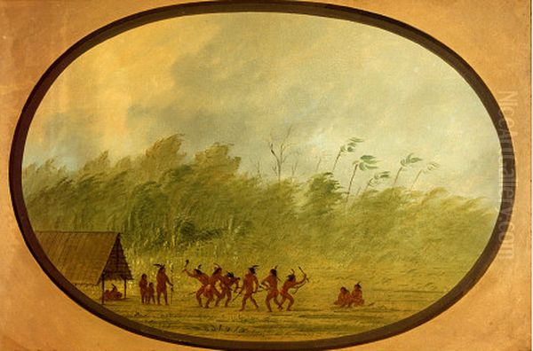 a connibo wigwam Oil Painting by George Catlin