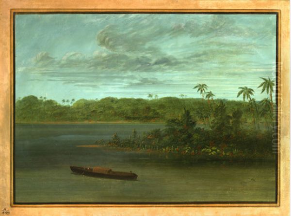 Mouth of the Rio Purus Oil Painting by George Catlin