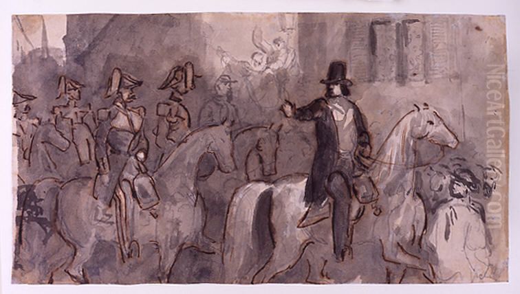 Drawin Oil Painting by Constantin Guys